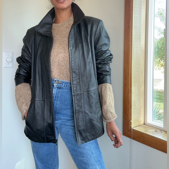 Black leather jacket - Picture 4 of 7